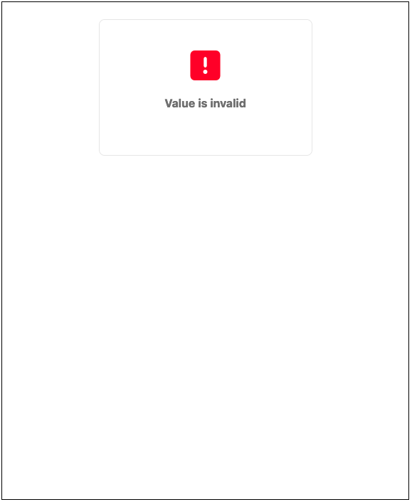 Screenshot of Widget Error Invalid Email
